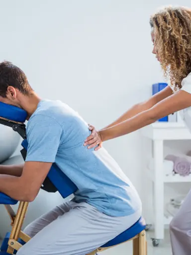 Massagem express no trabalho
