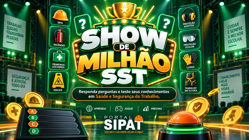 Tela do jogo Show do Milhão SST na plataforma SIPAT Online